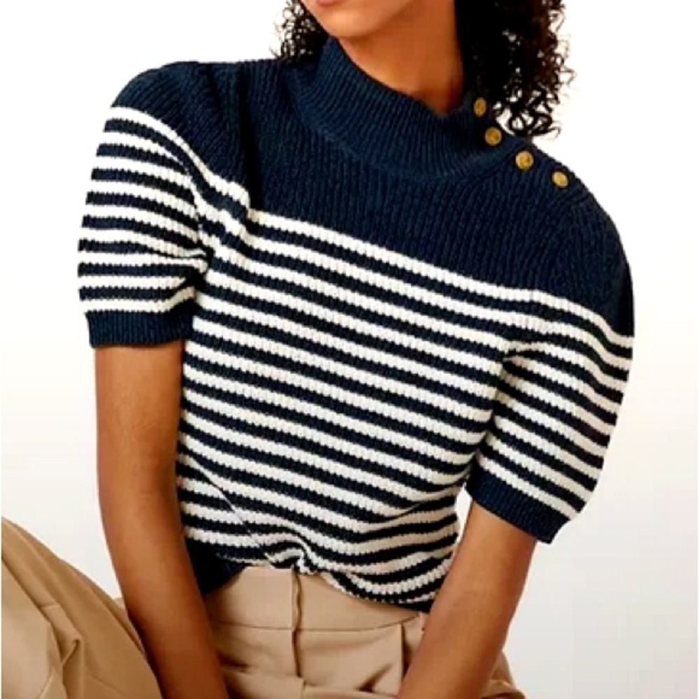 Maeve by Anthropologie Divendra Striped Knit Top
